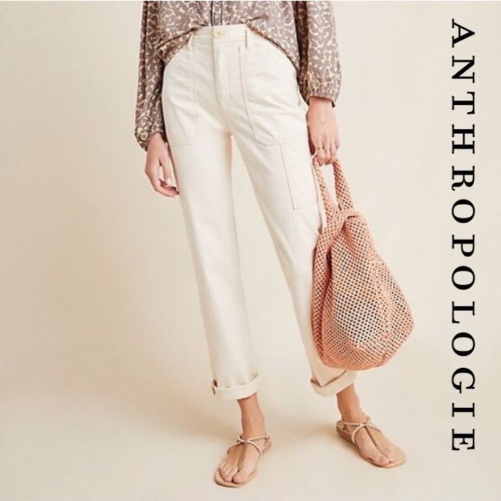 by Anthropologie NEW Stripe Sable Straight Leg NWT